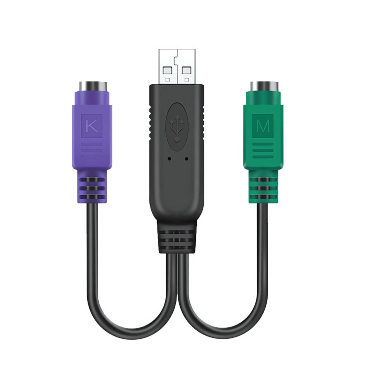 USB M to PS2 PS/2 F Extension Cable Y Splitter Connector For Keyboard Mouse