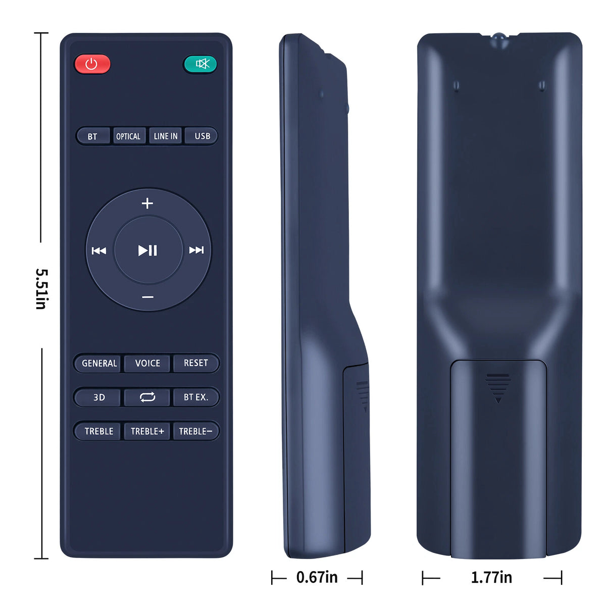 Replacement Remote Control For Bomaker Odine 3 Voice Remote Audio