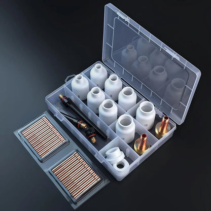 35PCS Large Bore Gas Lens Kit for WP-17/18/26 TIG Torch Jumbo Alumina 35pcs