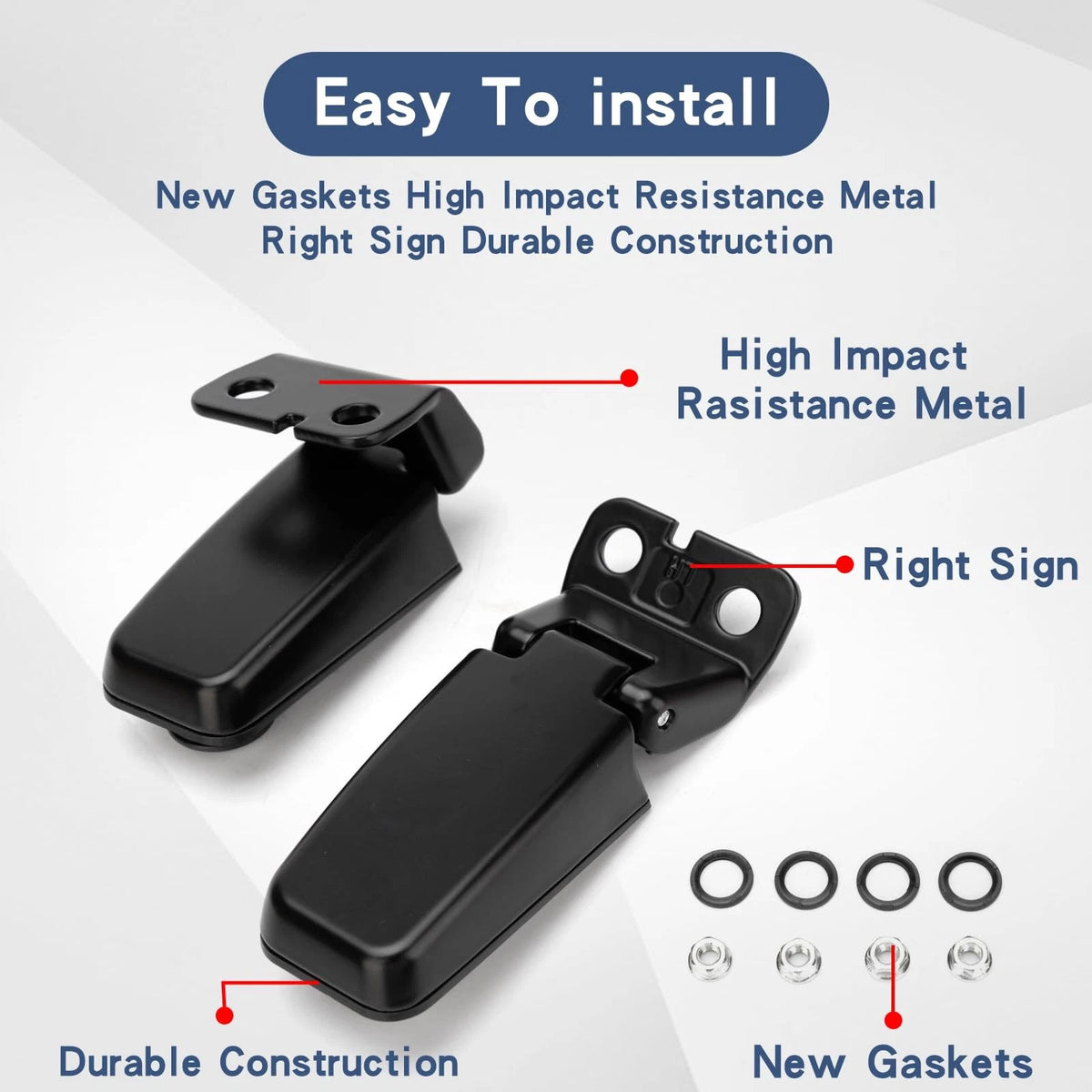 Rear Window Hinge Liftgate Glass Kits Right & Left | Compatible Silver