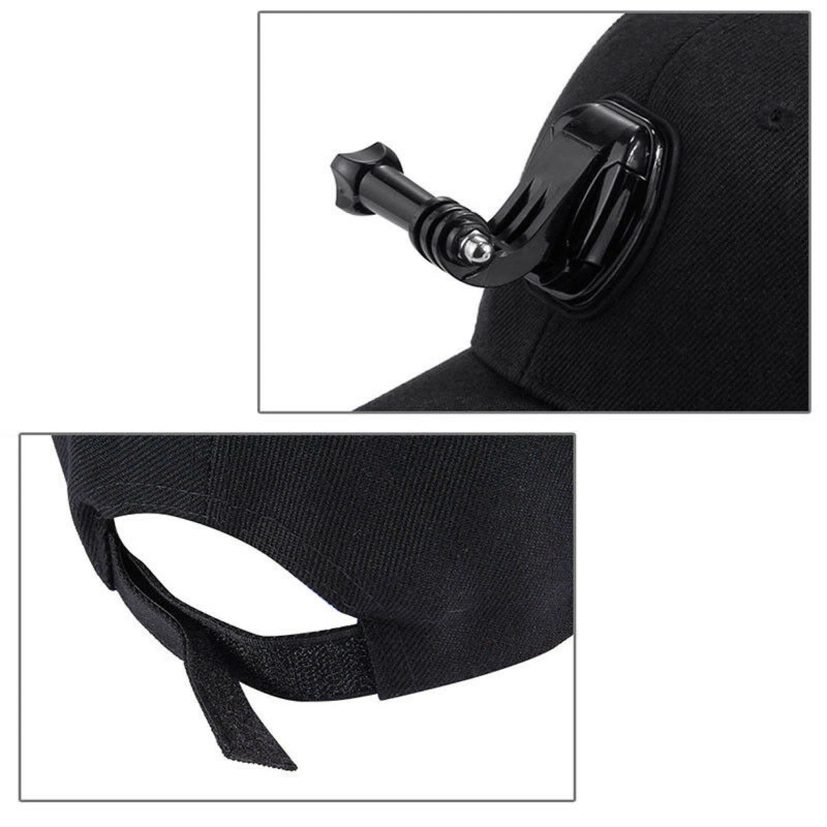 Cotton Baseball Hat With Stand Holder Screw Mount For Gopro 8 7 6 5 4 3 DJI Osmo