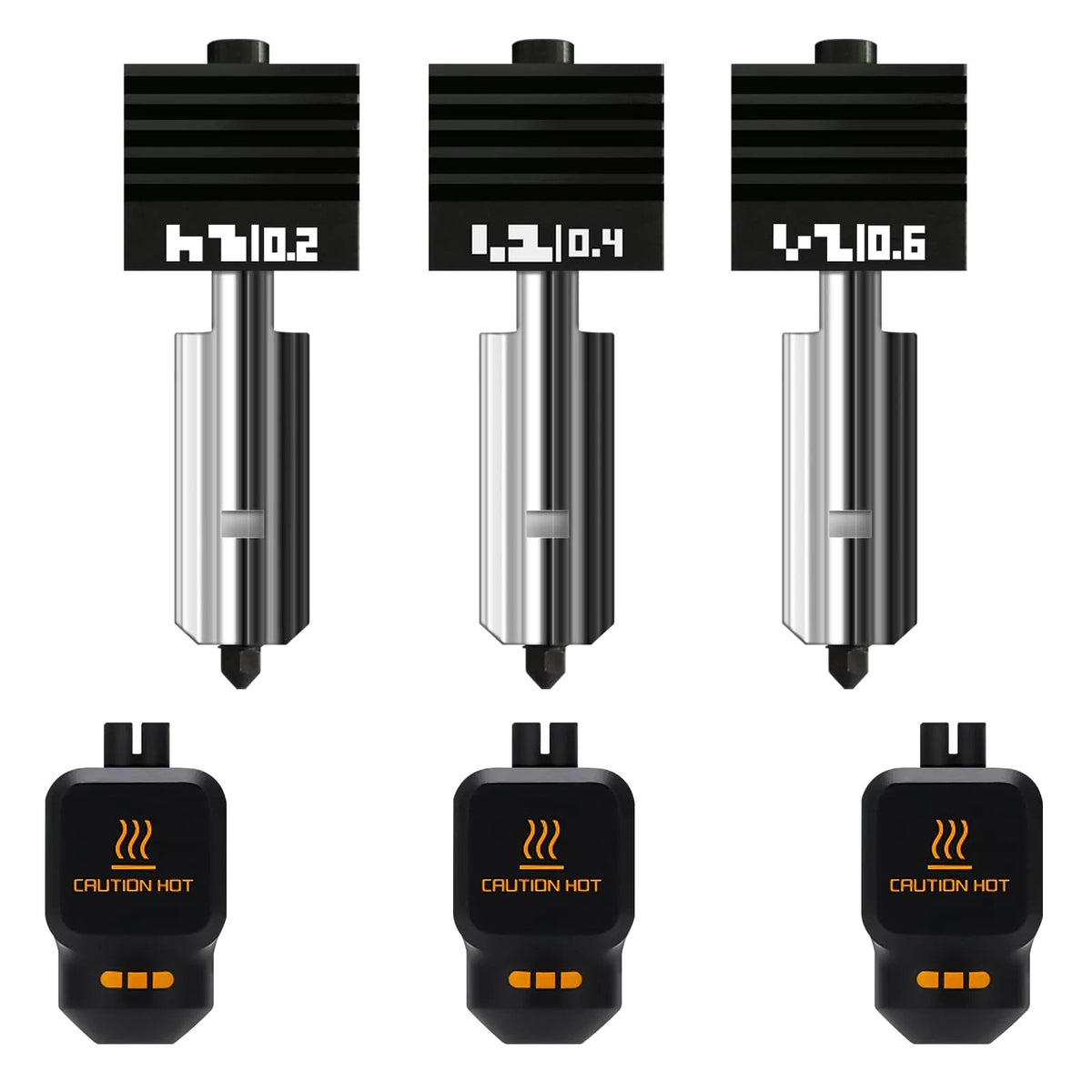 3PK 0.2+0.4+0.6mm P2S Hotend Kit for Bambu For X2D/P2S/H2D/H2C/H2S/A1/A1mini