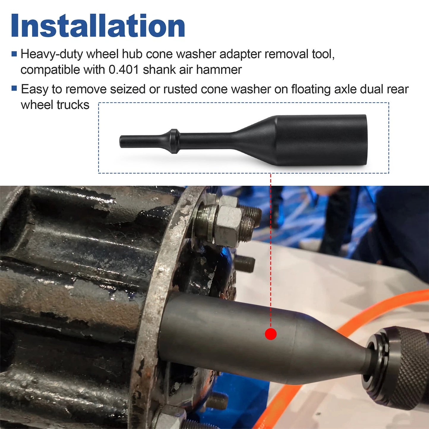 Truck Hub Cone Washer Removal Tool 5098 Fits Floating Axle Dual Rear Wheel