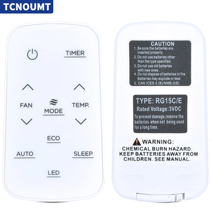 Remote Control For Toshiba Window Air Conditioner RG15C/E RG15CE