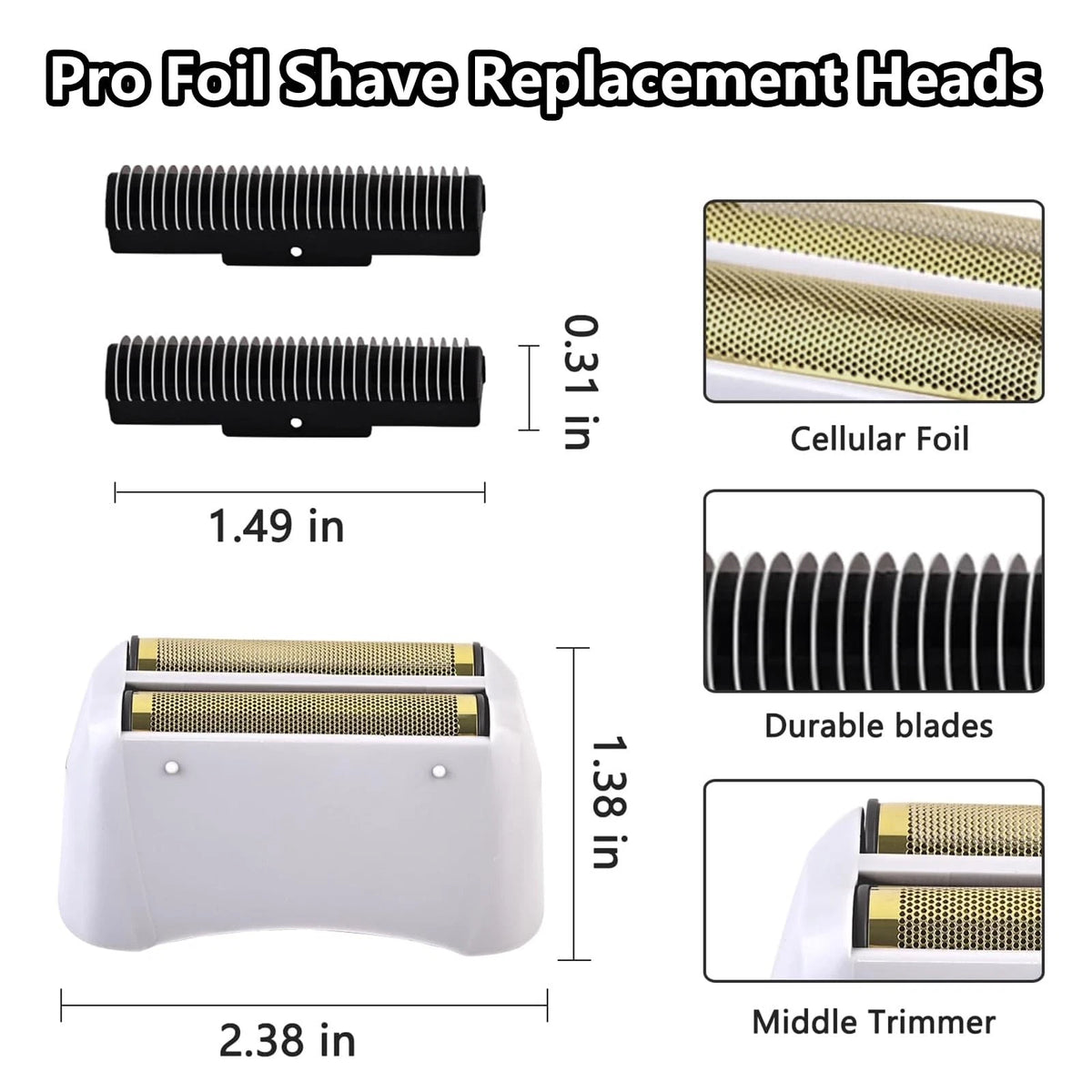 Foil Shaver Replacement Compatible with Model TS-1 TS-2 ADS-1107