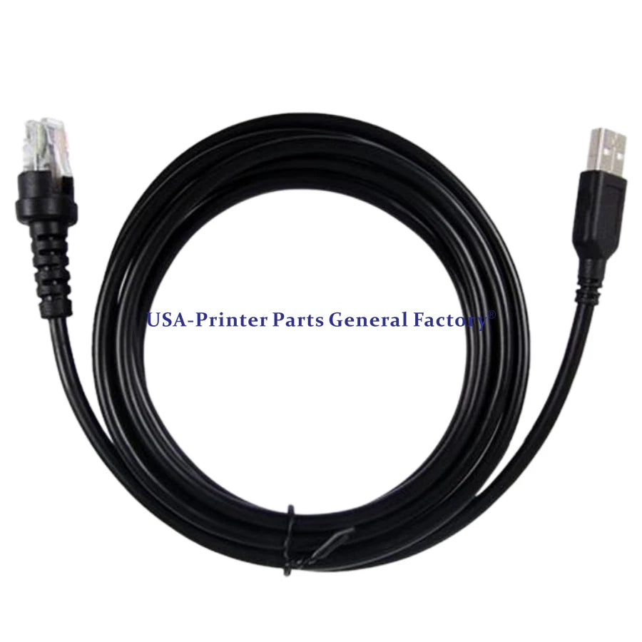 6FT 2M USB Straight Cable Compatible For Zebex Z-6170 Barcode Scanner