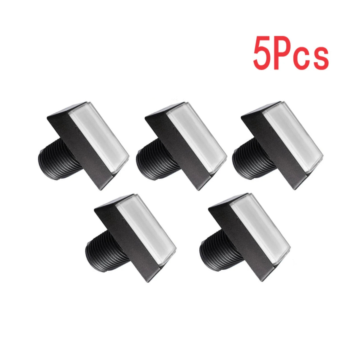 5Pcs Arcade Square Rectangle Buttons LED Push Illumilated w/ Microswitch w