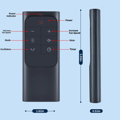 Remote Control for Dreo Oscillating Tower Fan DR-HPA001 DR-HTF007
