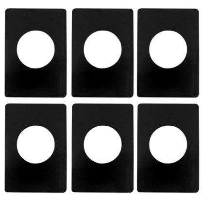 6 PCS Door Knob Plate, Matte Black Lock Repair Backplate