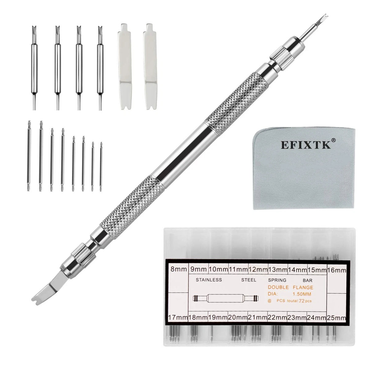 EFIXTK Spring Bar Tool Set with Extra 6 Tips Pins for Watch Wrist Bands...