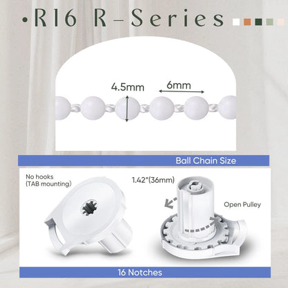 Datanly 1 Pcs R16 Roller Shade Clutch for 1.5" Tube 1.5"W x 1.5"H, White