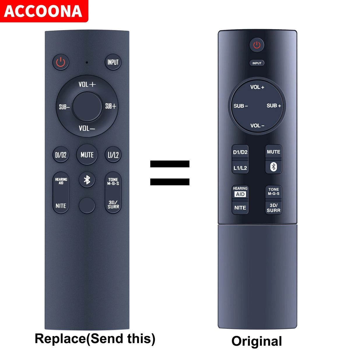Remote Control For HITACHI 133W Sound Bar HSB40B16 HSB32B26 RTX480445 X480445