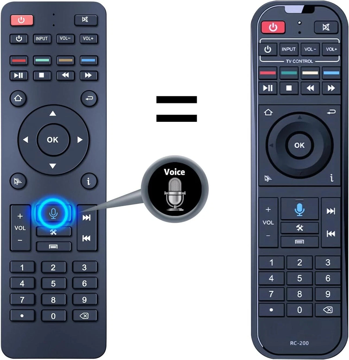 RC-200 Voice Remote Control For SuperBox S5 Pro / S5 Max / Elite Ultra