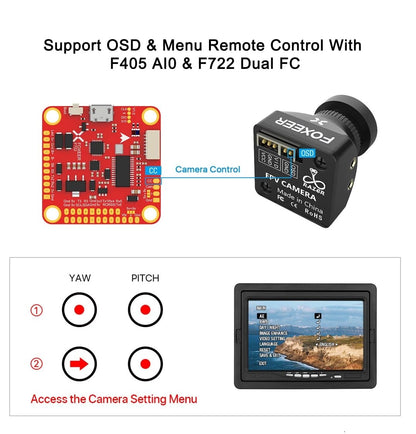 FOXEER FPV Camera Razer Mini 1200TVL 1/3" CMOS Sensor 2.1mm Mini, Black