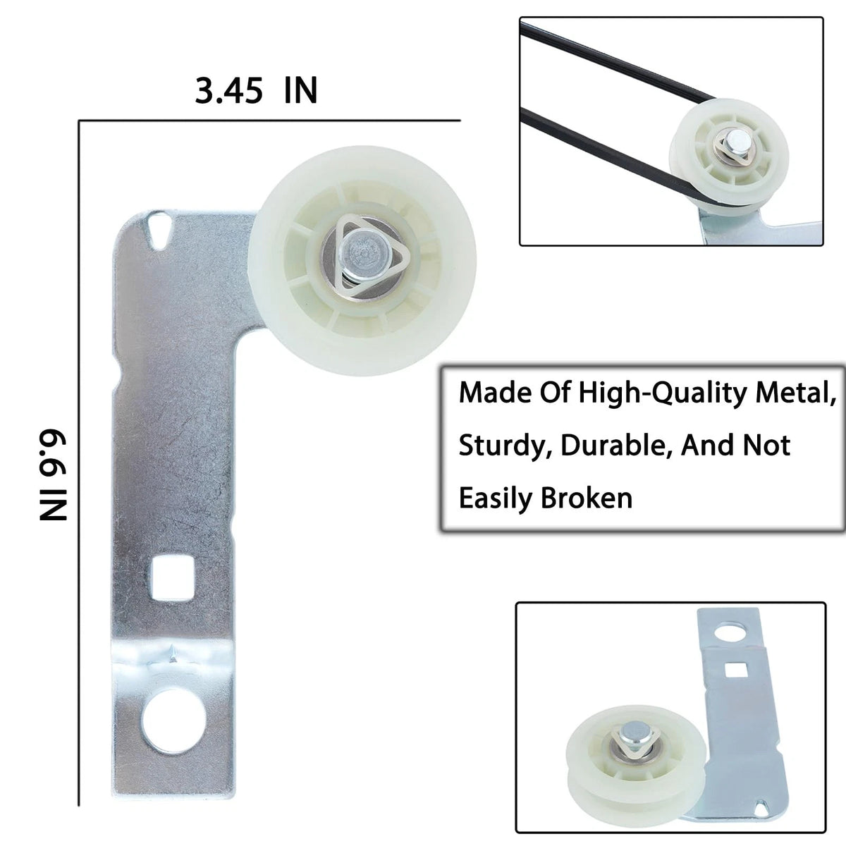 Dryer Idler Pulley Kit Drum Roller Repair May-tag...