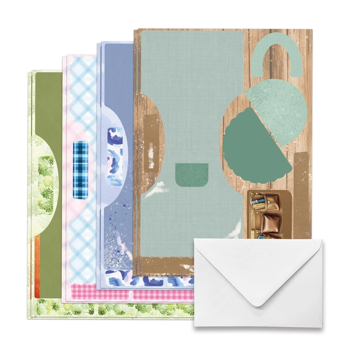 Katy Sue Handy Hobby Aprons Card size 4.6 x 7 inches, mixed colors