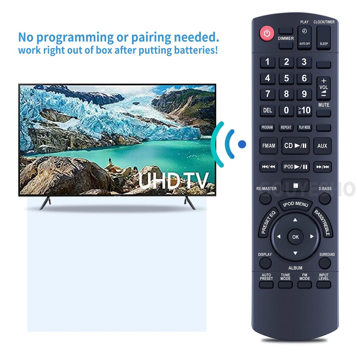 N2QAYB000394 Remote Control For Panasonic Audio System SC-HC3 SCHC3