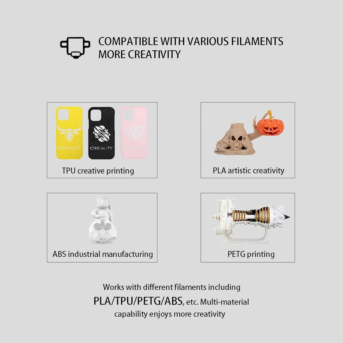 Creality Sprite Extruder Kit for Ender 3 V3 SE, 3 KE, 3D Printer...