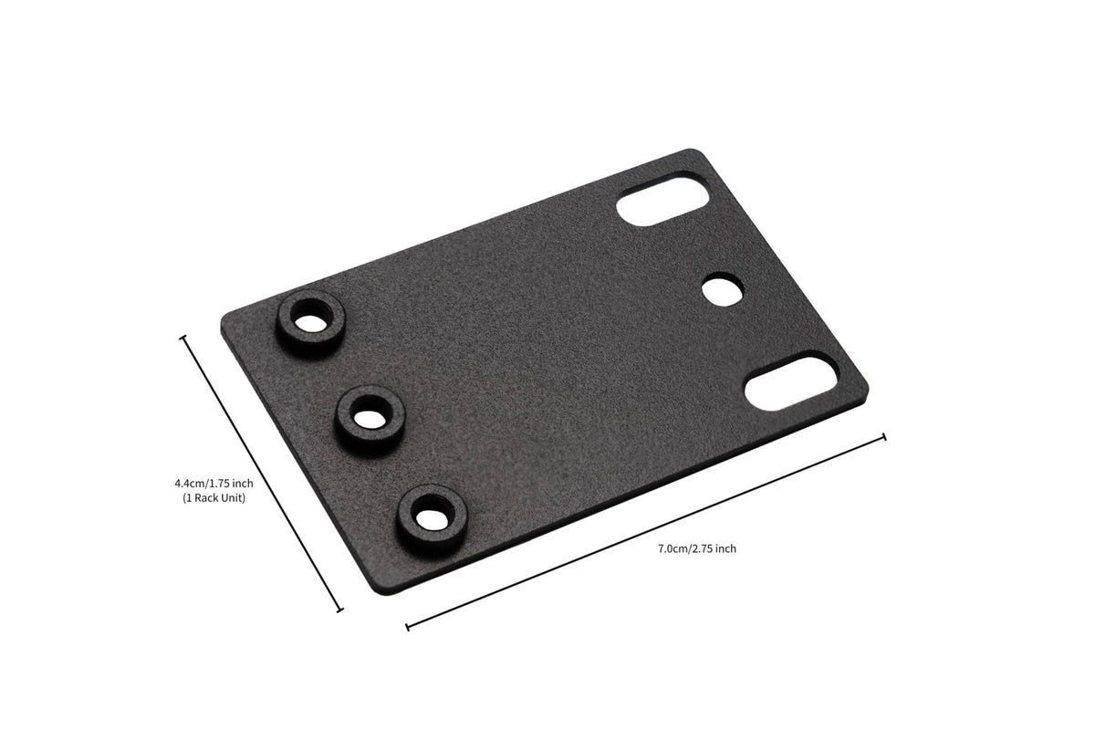LiyaTech Rackmount 23 inch to 19 Rack Reduced Adapter for 1U 1U, Black