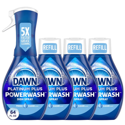 Dawn Powerwash Spray, Dish Soap, Dishwashing Liquid, 16 Fl Oz (Pack of 4)