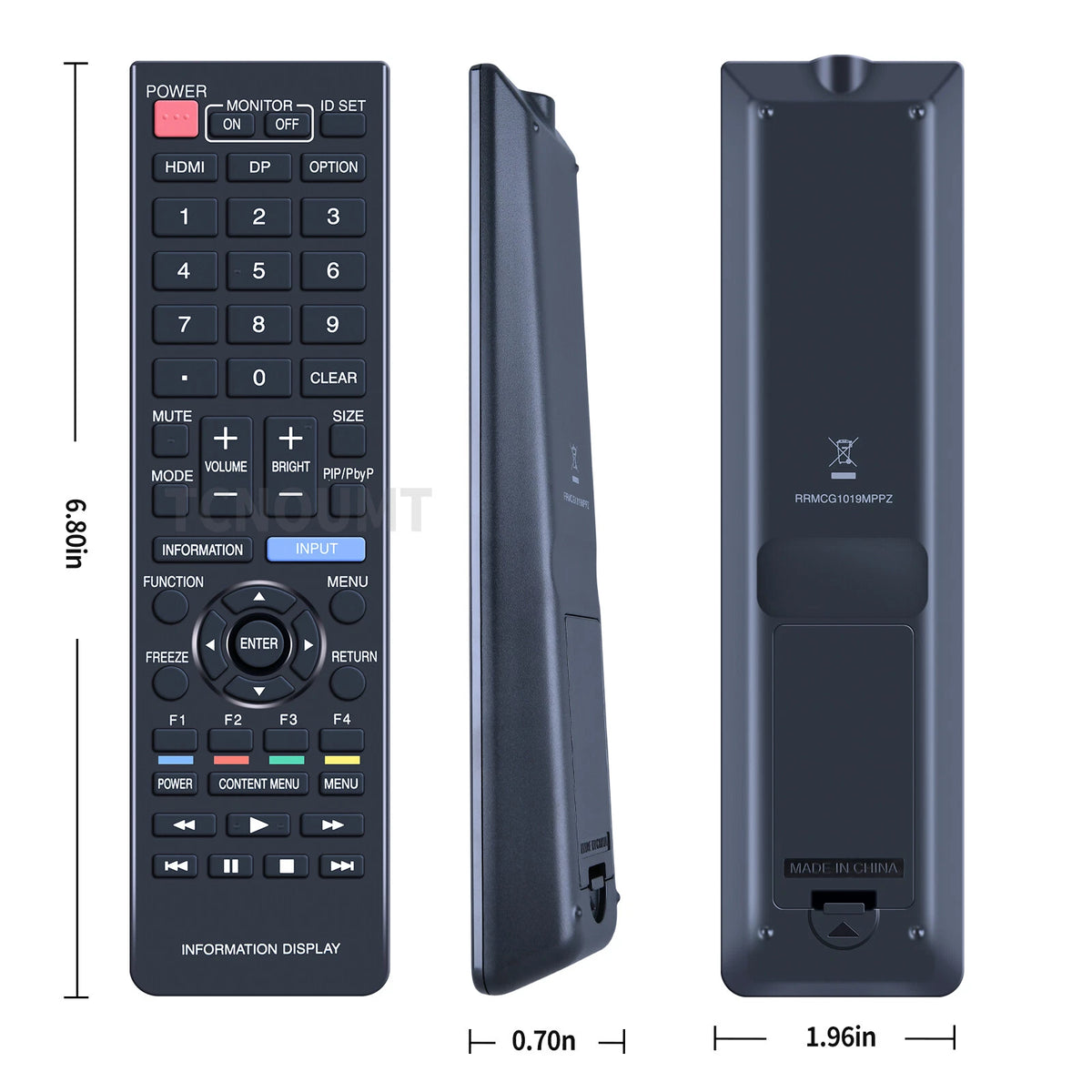 RRMCG1019MPPZ Remote Control For Sharp Information Display PN-HW551