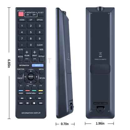 RRMCG1019MPPZ Remote Control For Sharp Information Display PN-HW551
