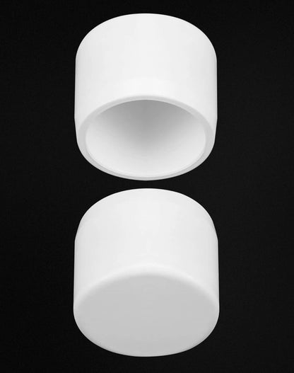 QWORK PVC External End Cap, Furniture Grade SCH40 Fitting, 0.75 Inch, 20 Pack