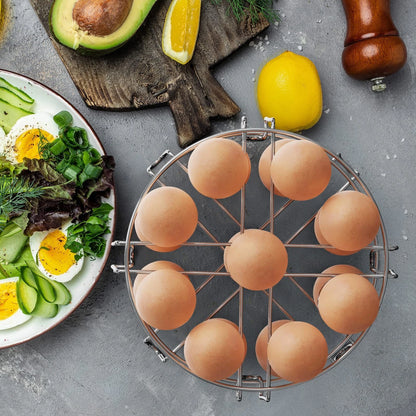 GSlife Egg Steamer Rack - Stainless Steel Trivet for 8 Quart Silver-2 Pack