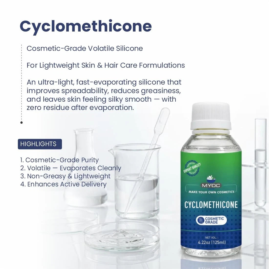 MYOC Cyclomethicone Liquid (250 ml / 8.45 fl oz) - 8 Fl Oz (Pack of 1)