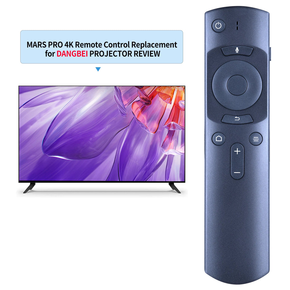 Voice Remote Control For Dangbei Mars Pro 4K UHD ALPD Smart Laser Projector