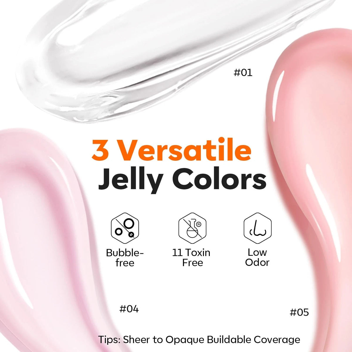 modelones Builder Nail Gel, 3 3 Ounce (Pack of 1), Gel - 3 Colors