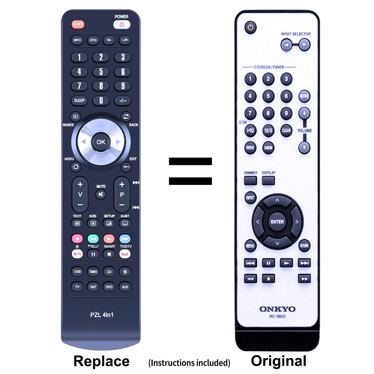 RC-902S Replacement Remote Control For Onkyo A-9010 A9010
