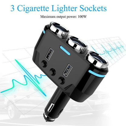 12V-24V Power Adapter Cigarette Lighter Socket Splitter Dual USB Car Charger