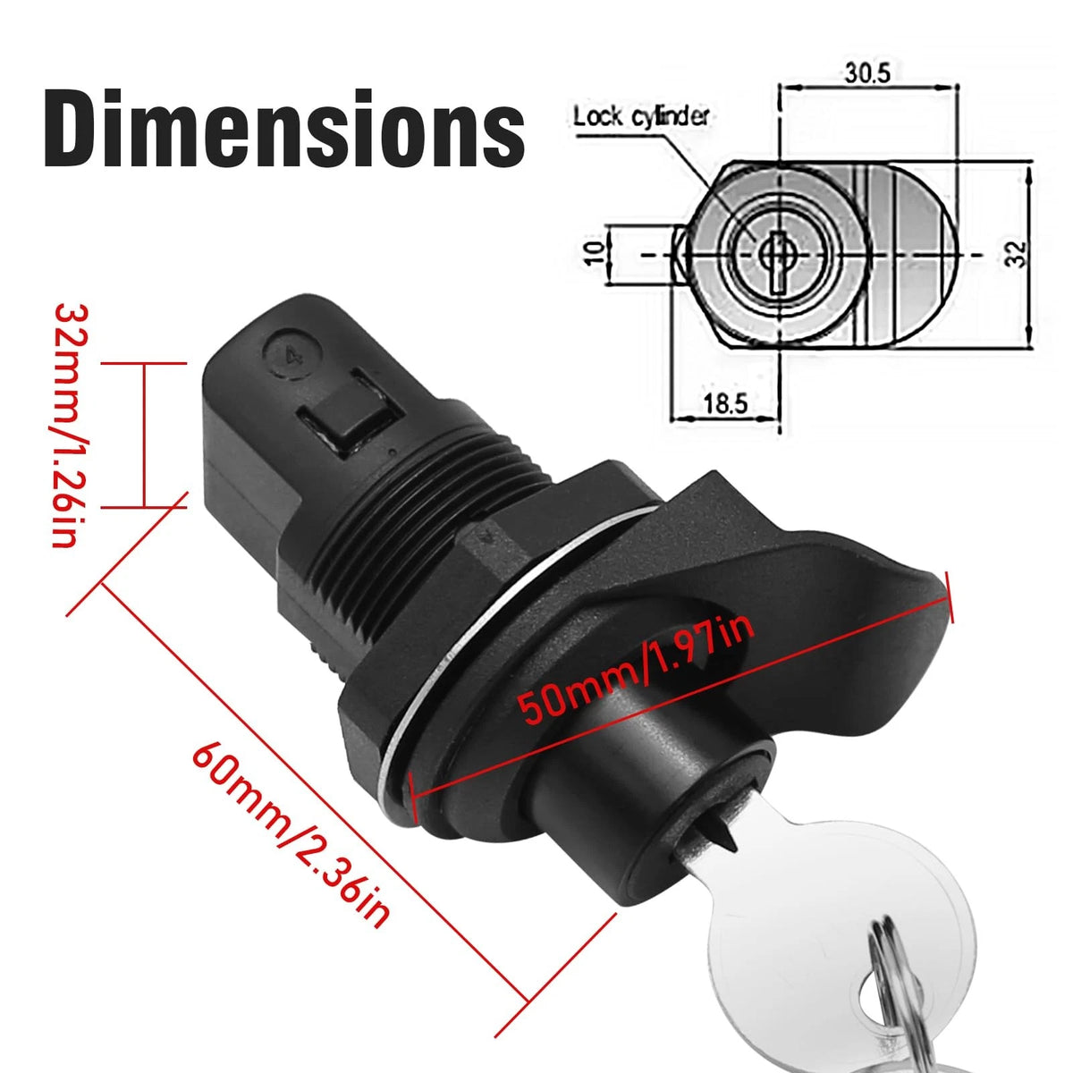 ZUDKSUY Push Button Latch Replacement for Southco 93-303, Black