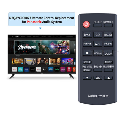 N2QAYC000077 Remote Control For Panasonic Compact Stereo System SC-HC28 SA-HC28