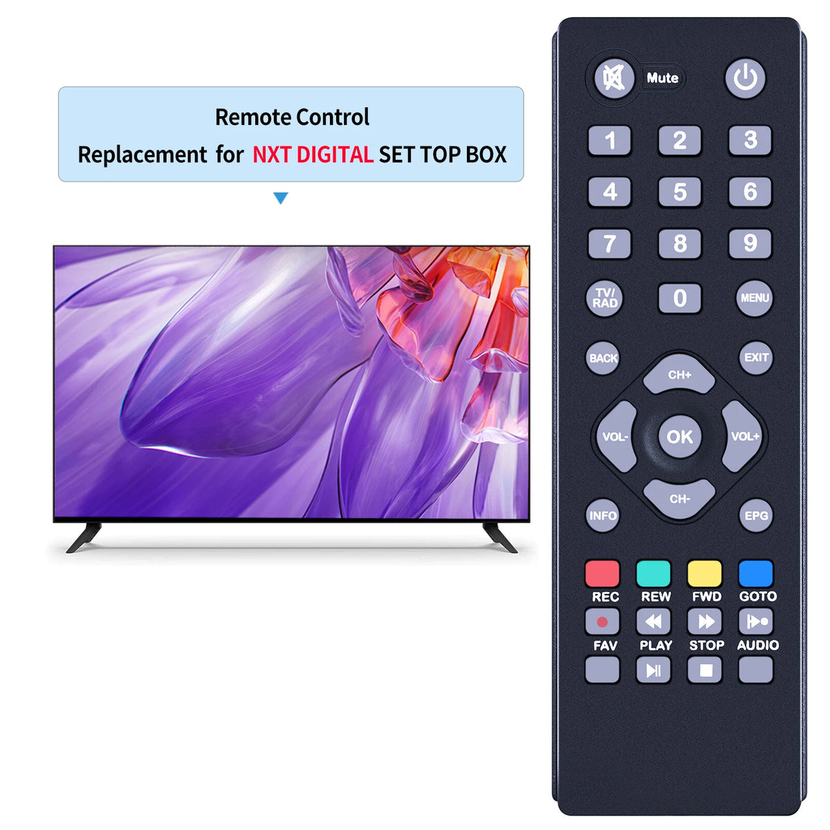 Replacement Remote Control For Nxt Digital Set Top Box