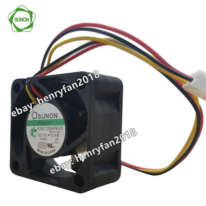 SUNON KDE1204PKV3 Axial Fan DC 12V 0.4W 40*40*20MM 3Pin 18dBA Slient Cooling Fan