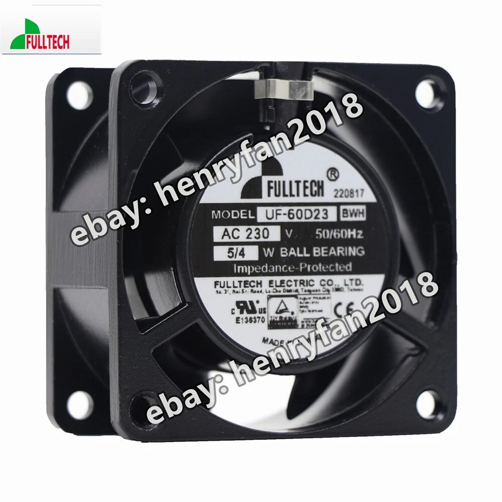 FULLTECH UF-60D23 BWH Axial Fan 230VAC 60*60*30MM 5/4W Ball bearing Cooling Fan