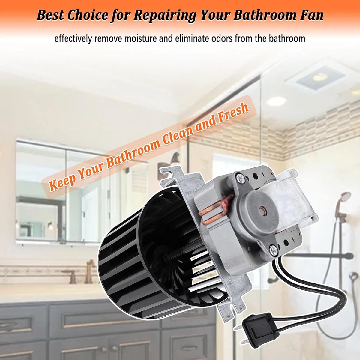 S97009796 Bathroom Fan Motor Assembly for Broan Nutone Bulb Ceiling Heater...