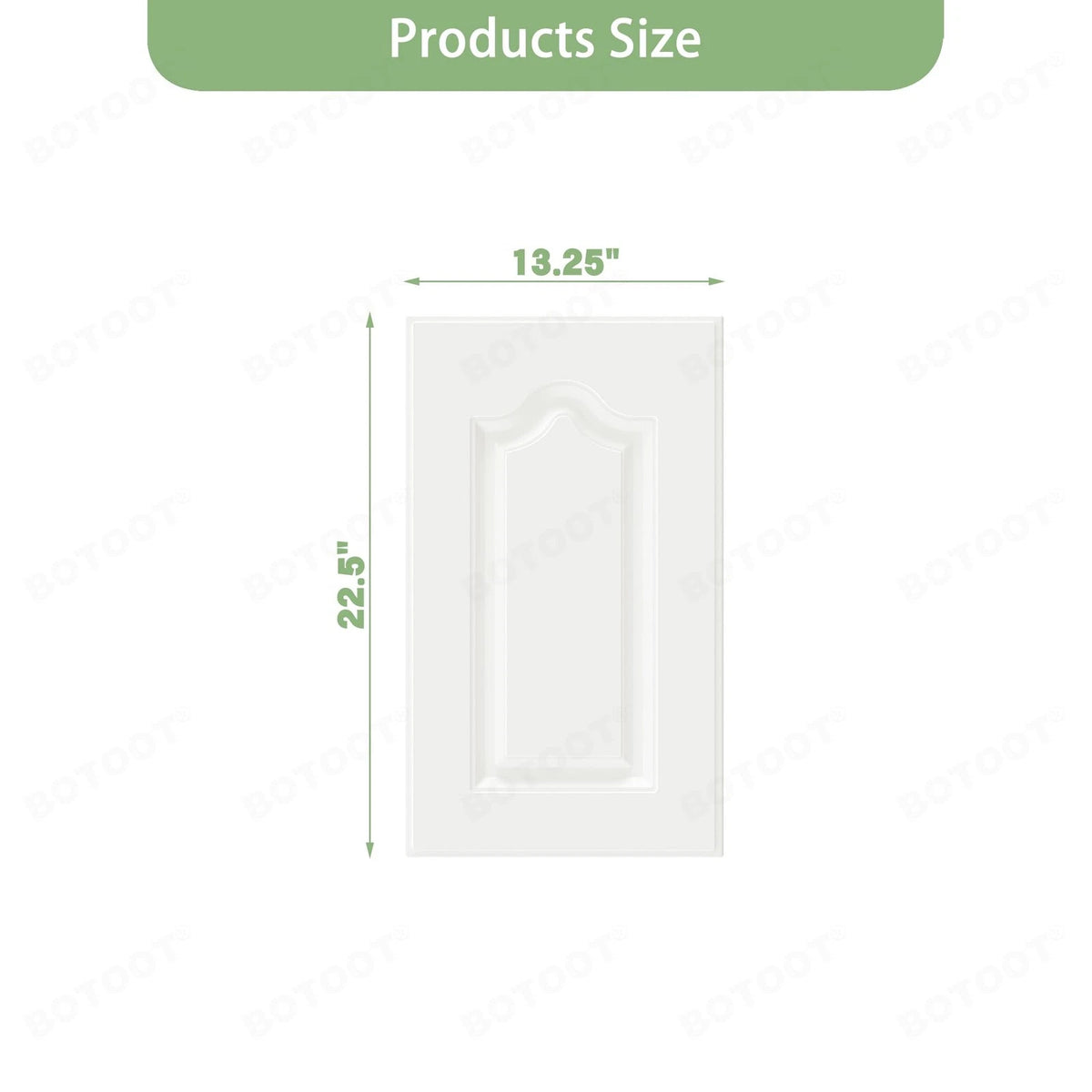 BOTOOT Built-in Cabinet Doors - Semicircular 22.5H*13.25W, White