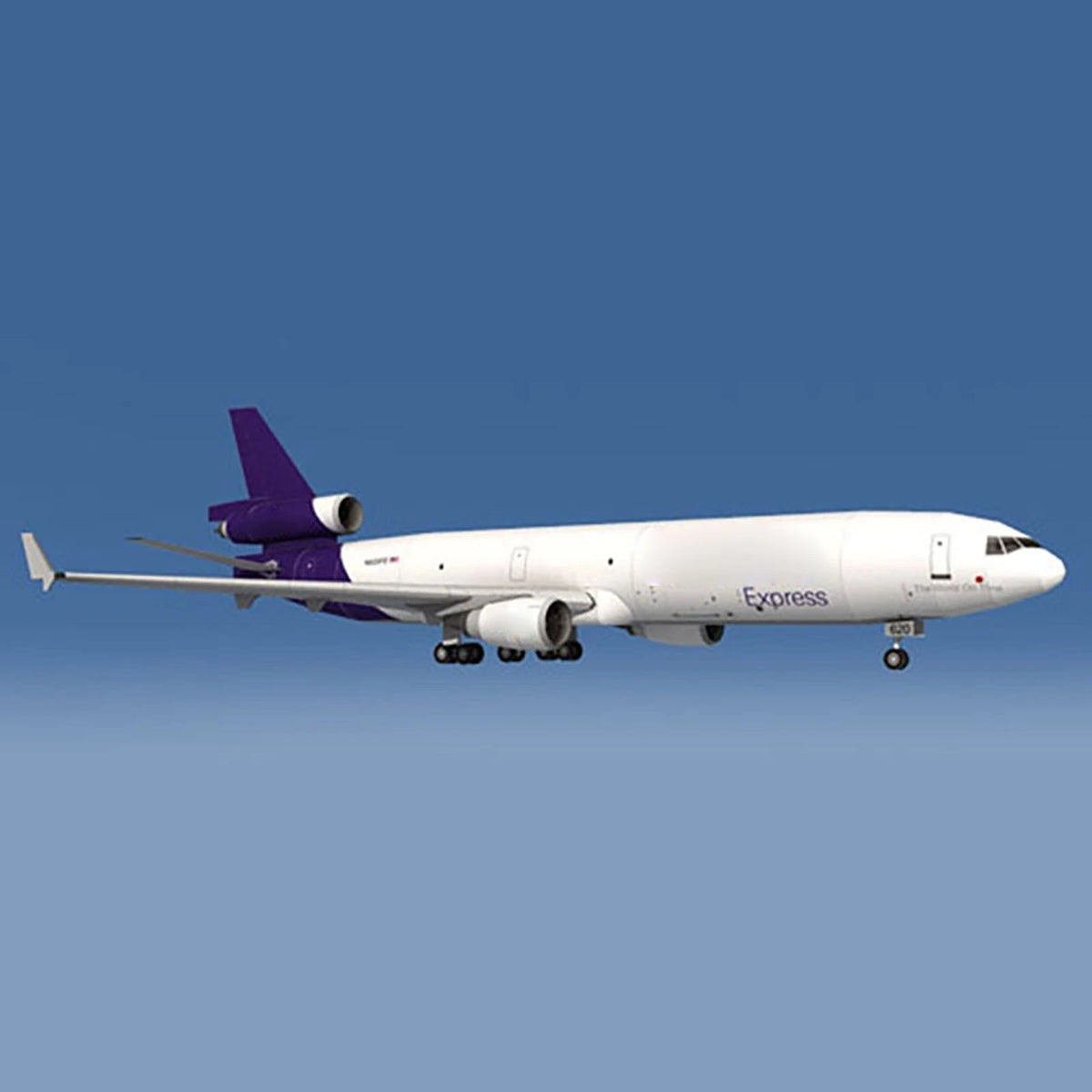 1:100  MD-11 Air Plane 3D Paper Model Cargo Aircraft Unassembled Ornaments