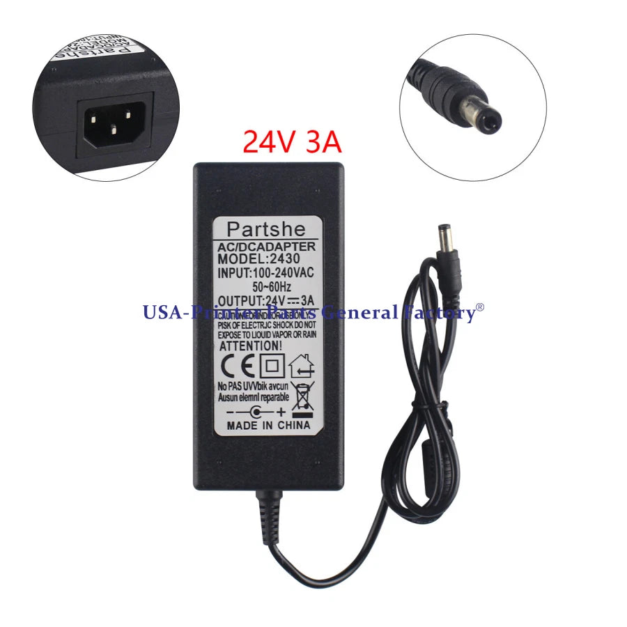 Adapter 24V For Datamax O 'Neil E-Class Mark III Thermal Printer Power Supply