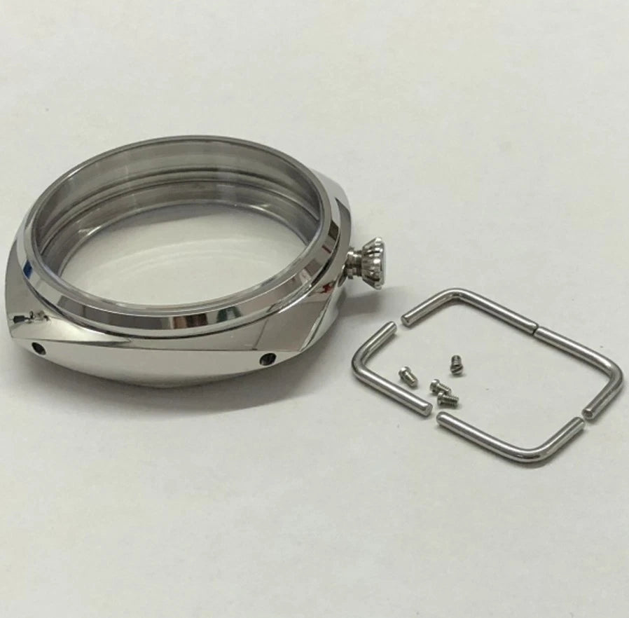 47mm Stainless Watch Case For ETA 6497 6498 For Seagull ST3600 3621 Movement