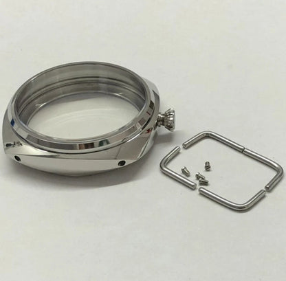 47mm Stainless Watch Case For ETA 6497 6498 For Seagull ST3600 3621 Movement