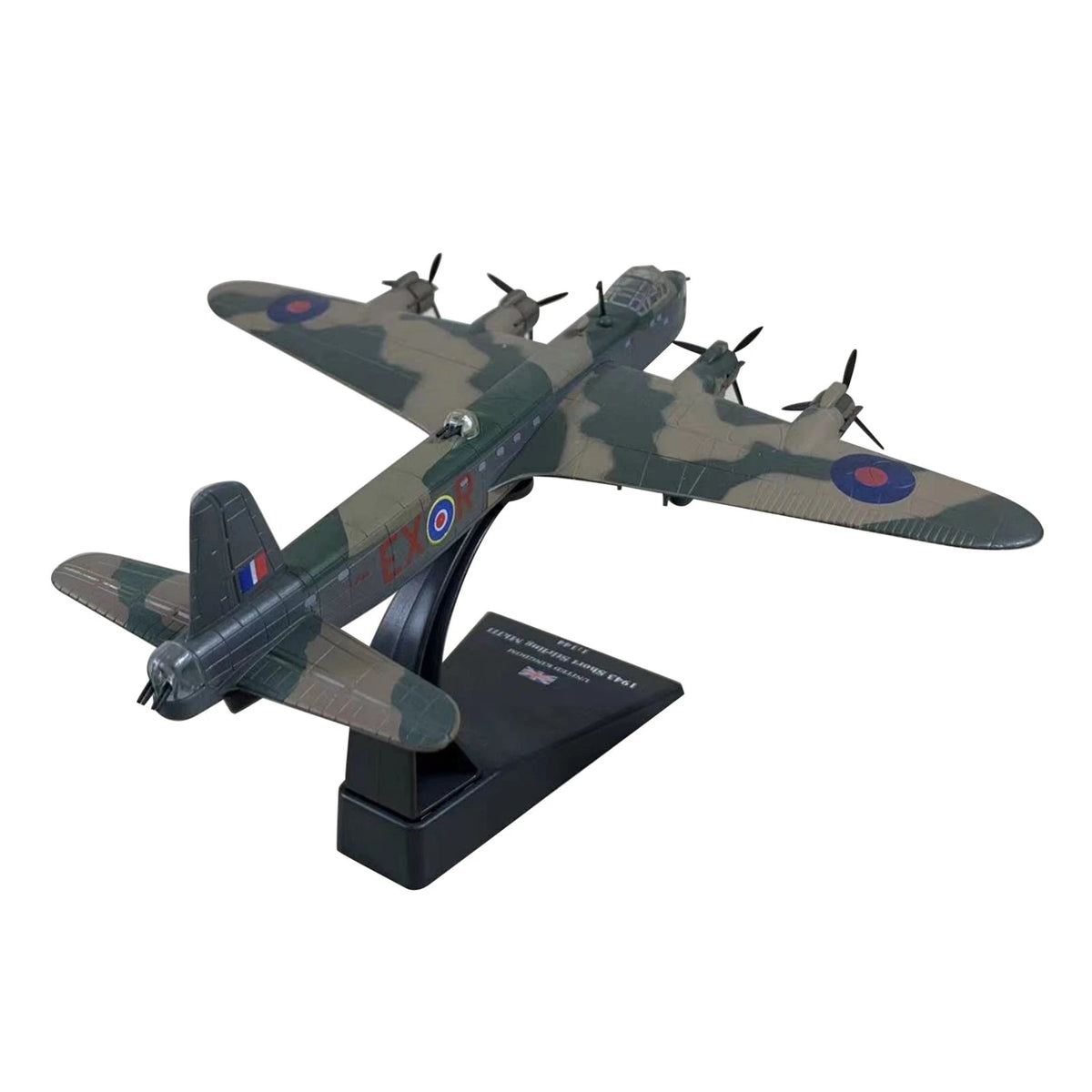 1/144 Diecast Alloy WWII Short Sterling MK.lll Bomber Model Display Ornament