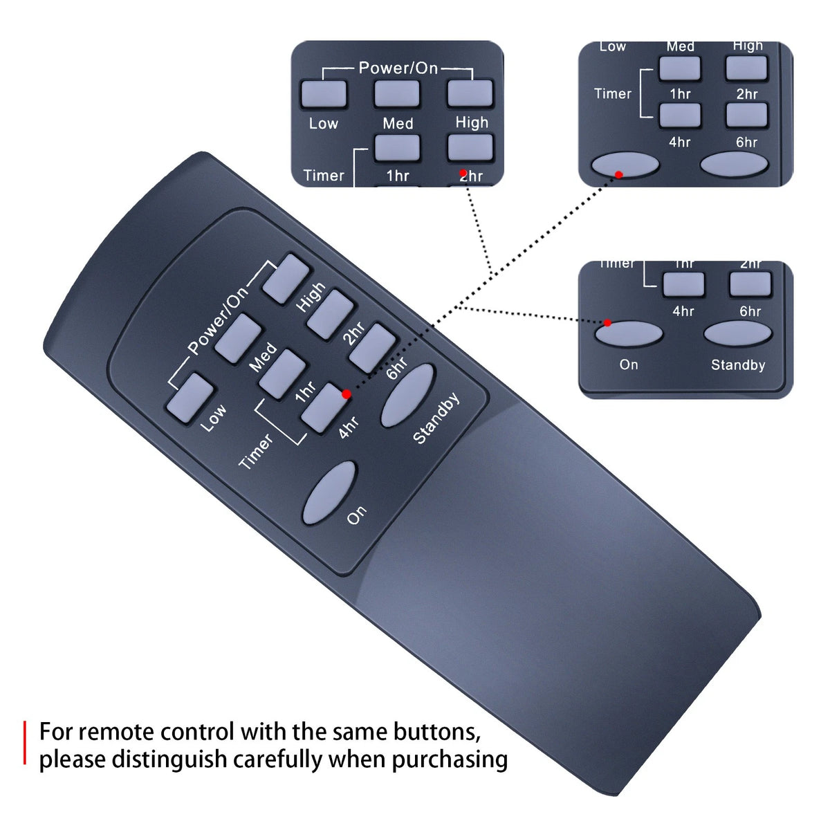 Remote Control For Dimplex Infrared Plug-in Patio Heater DIRP15A10GR