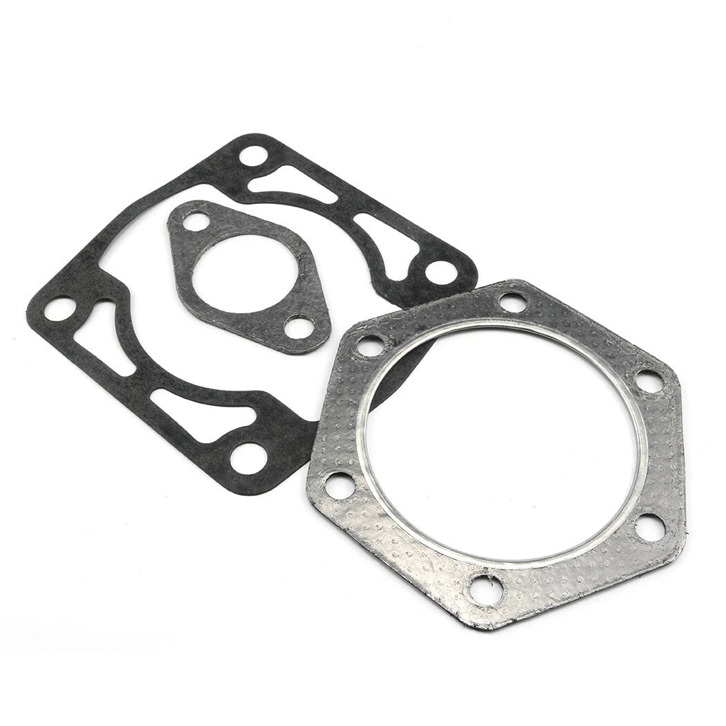 For EZGO 2 Cycle Gas Golf Cart 1980-88 Top End Gasket Set Cylinder, Head,Exhaust