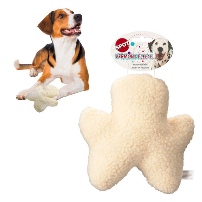 SPOT 8in Vermont Style Fleece Chewman Dog Toy – 8 inch (Pack of 1), Cream