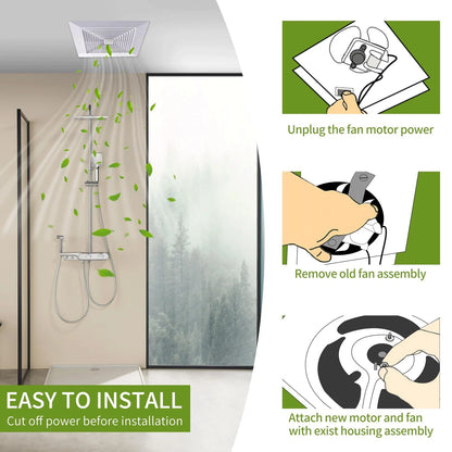 Universal Bathroom Fan Motor Replacement - SM550 Electric Vent Kit...