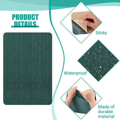 Amylove 12 Pcs Pool Patch Repair Kit, 12 x 8 Inch, 4 x 8 12 x 8 Green